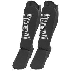 mb153n-shin-guards-elasticized-cotton-foot-metal-boxe-black